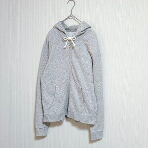 Blanche Long Sleeve Hoodie Zip-Up Gray M Casual